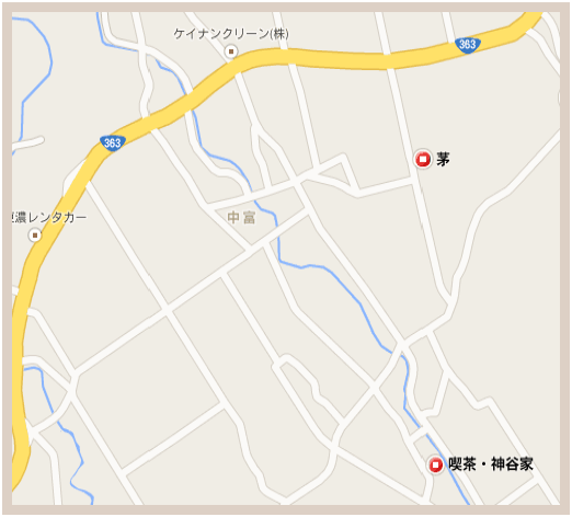 神谷家の周辺地図